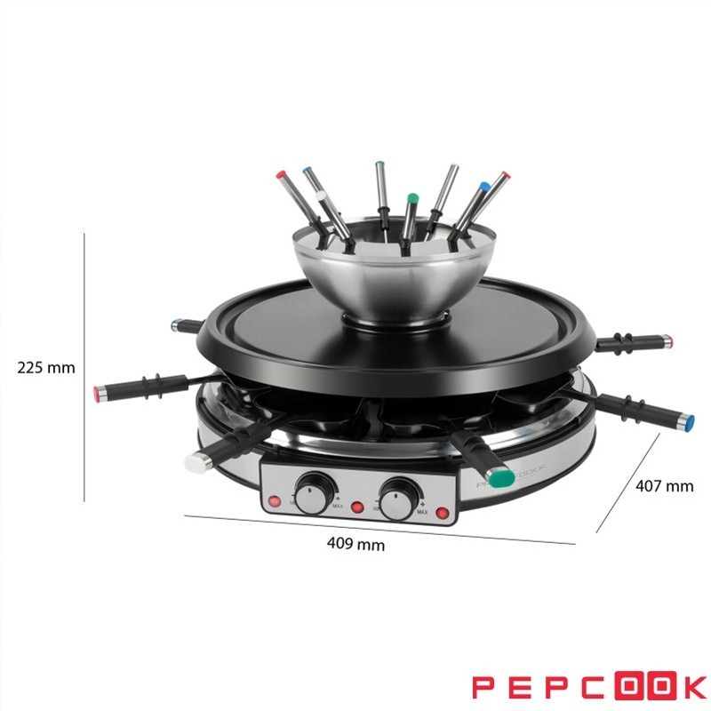 فوندو ساز حرفه ای 2 کاره پروفی کوک مدل PC-RG/FD 1245