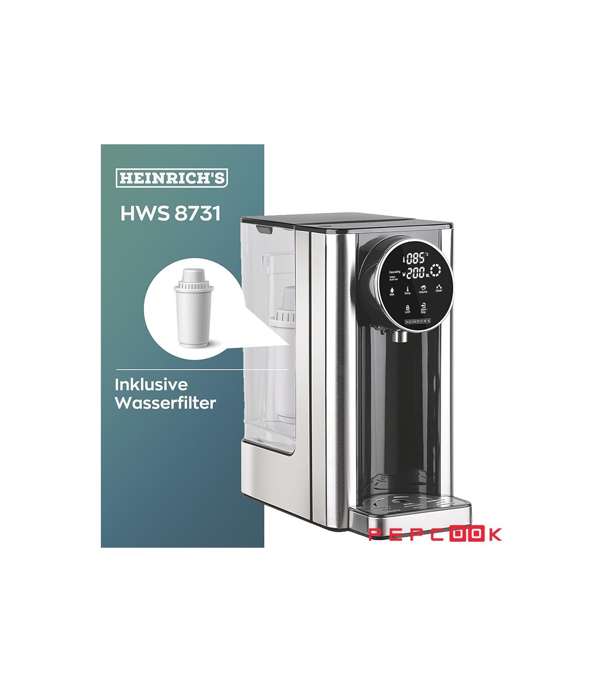 آب جوش کن اتوماتیک 2600 وات هنریچ HWS 8731