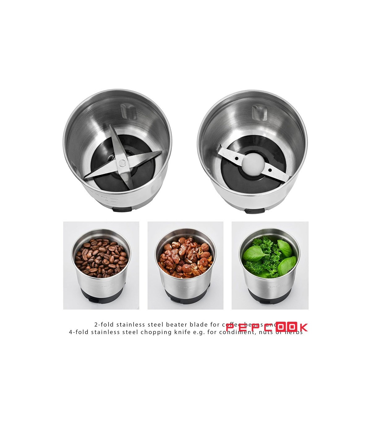 آسیاب دو کاسه پروفی کوک مدل PC-KSW 1021 N