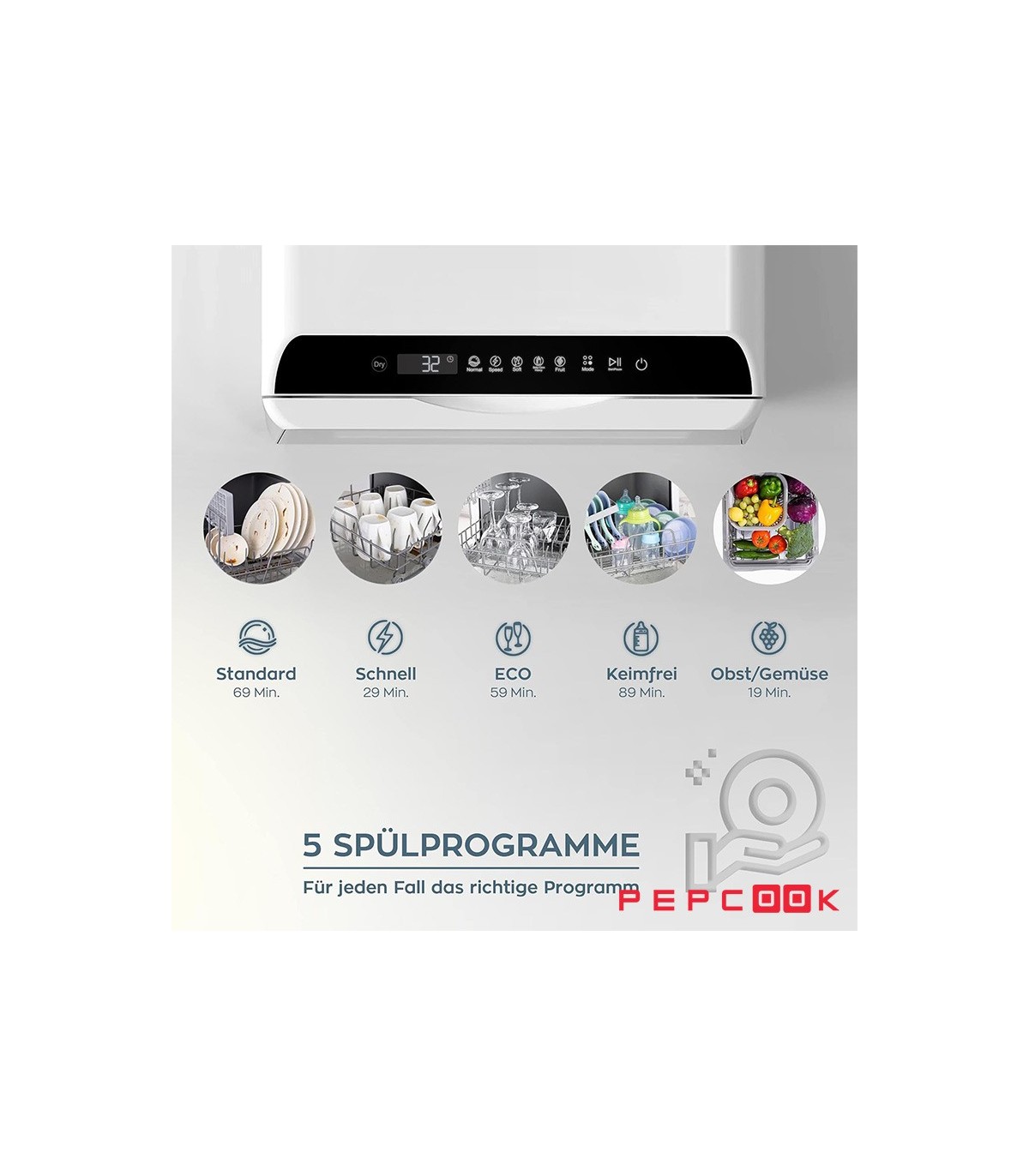 ماشین ظرفشویی رومیزی هنریچ HTG 8841