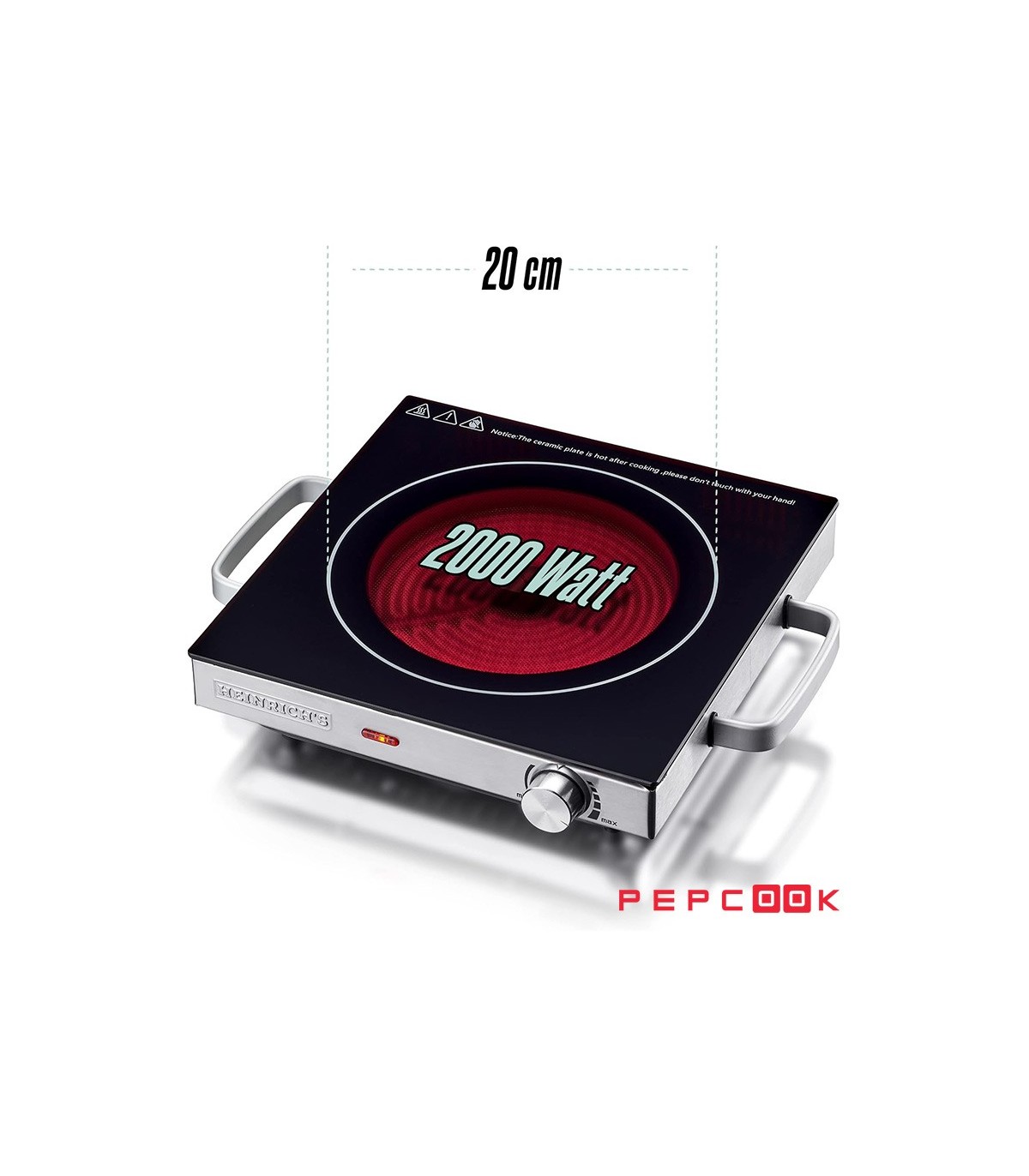 اجاق تک شعله مادون قرمز 2000 وات  هنریچ مدل HEK 8695