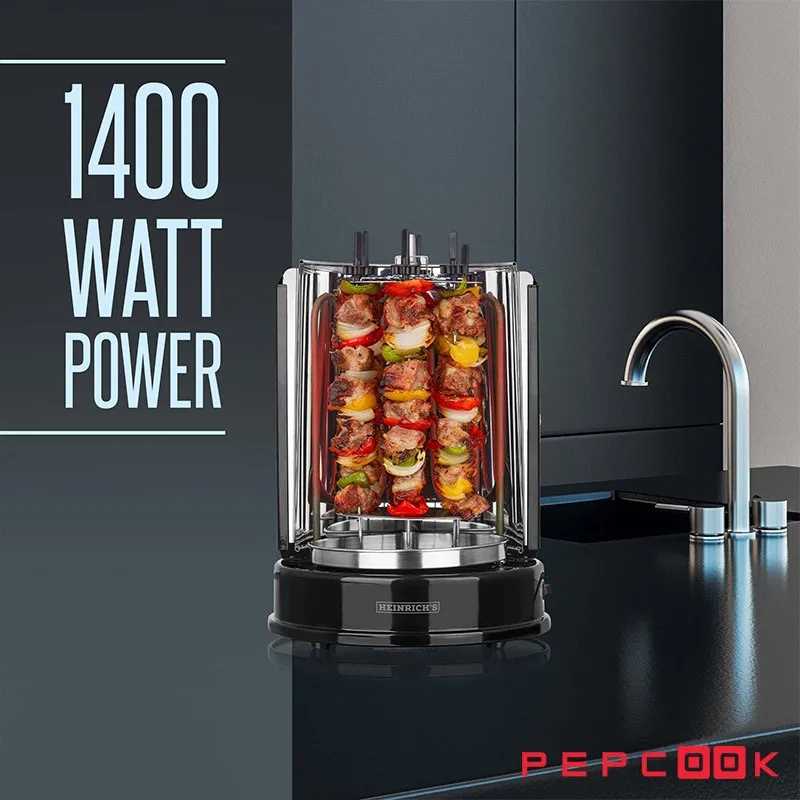 دنر ساز و کباب پز حرفه ای هنریچ HDG 8687 با توان 1400 وات