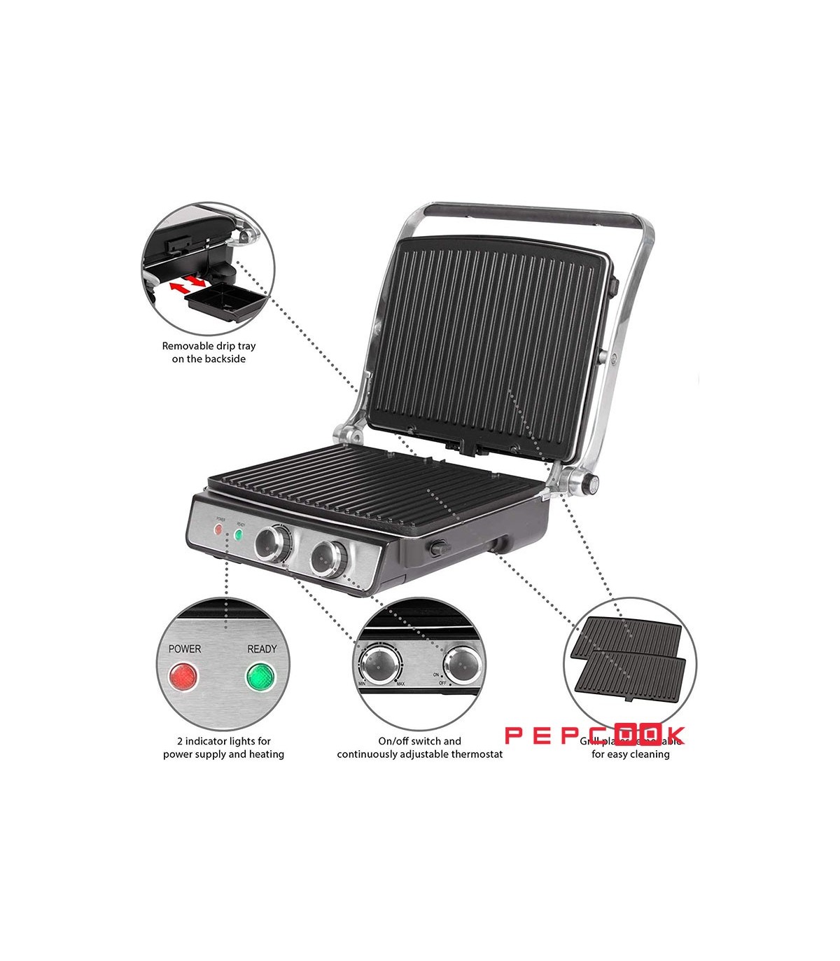 گریلو ساندویچ ساز پروفی کوک مدل PC-KG 1029