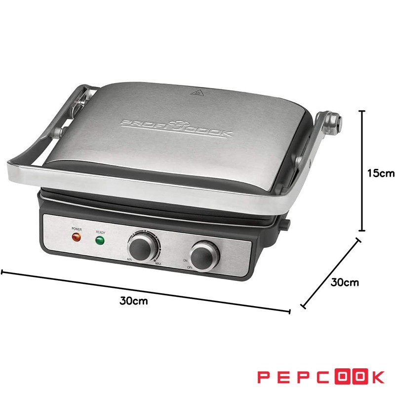 گریل و ساندویچ ساز حرفه ای 2000 وات پروفی کوک مدل PC-KG 1029