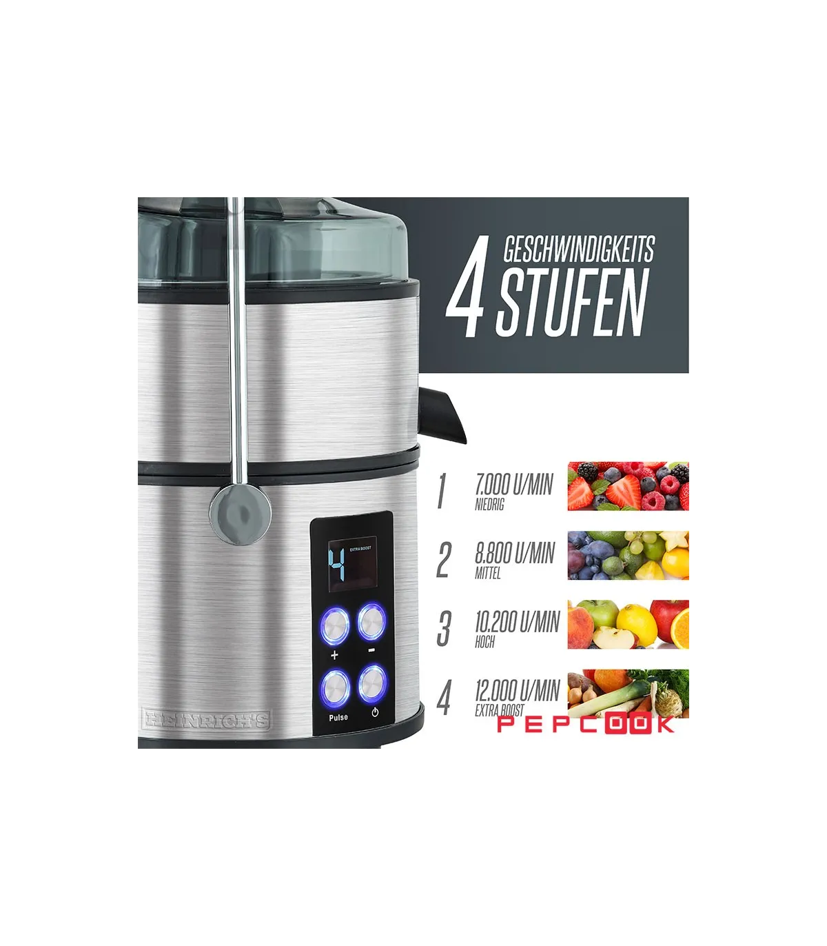 Heinrich's HPJ 8694 Juicer  با قابلیت تنظیم سرعت