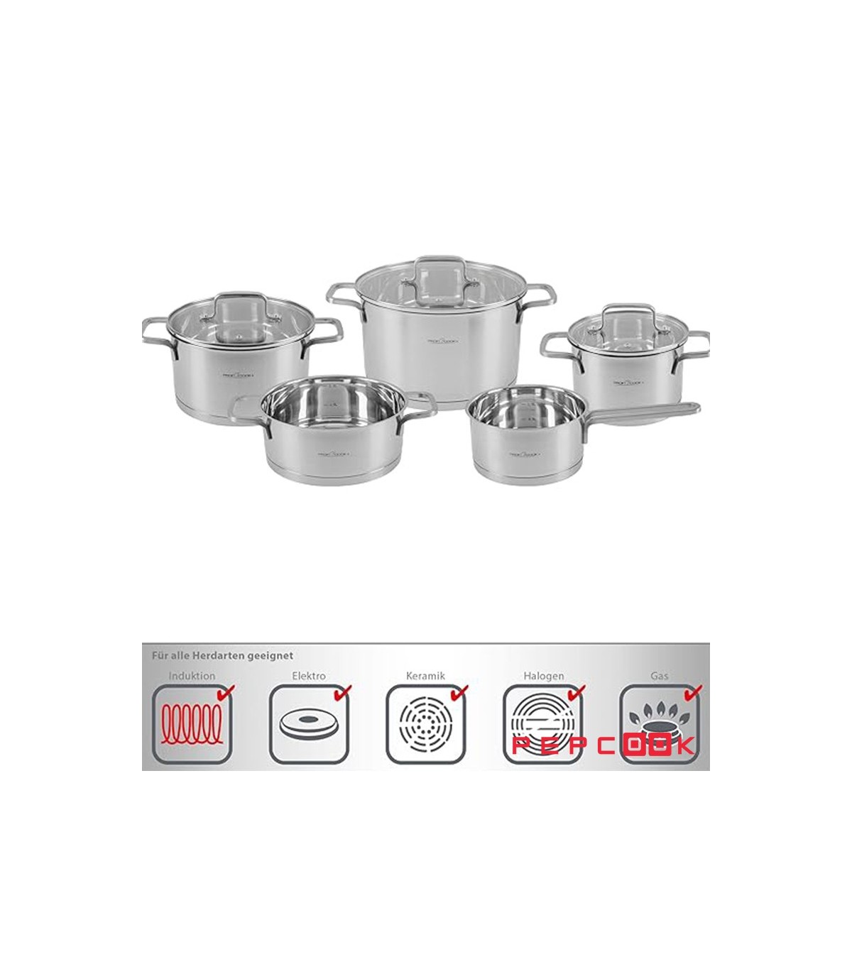 سرویس قابلمه خانگی 8 پارچه Proficook مدل PC-KTS 1225