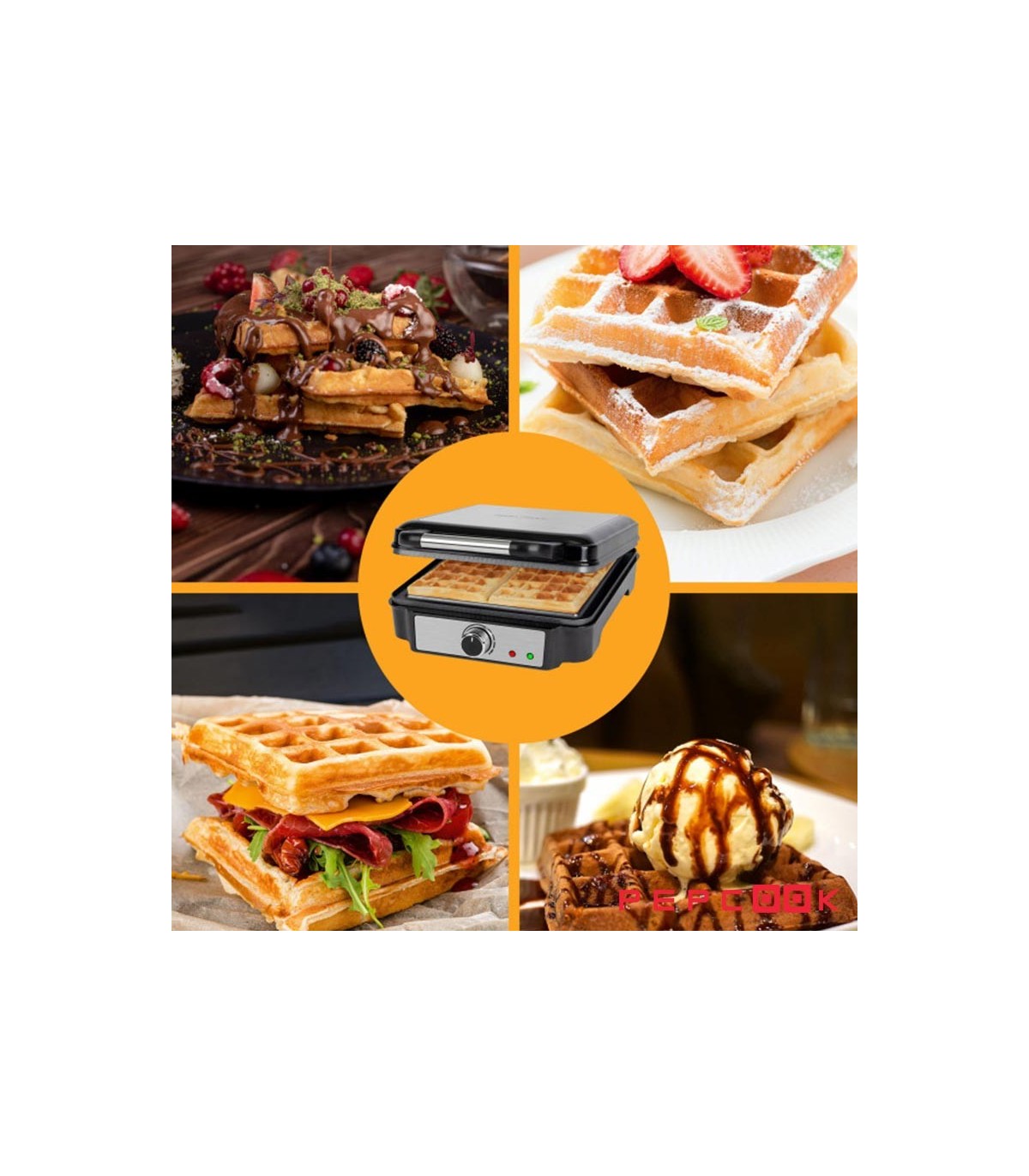 وافل ساز حرفه ای 1200 وات پروفی کوک PC-WA 1241