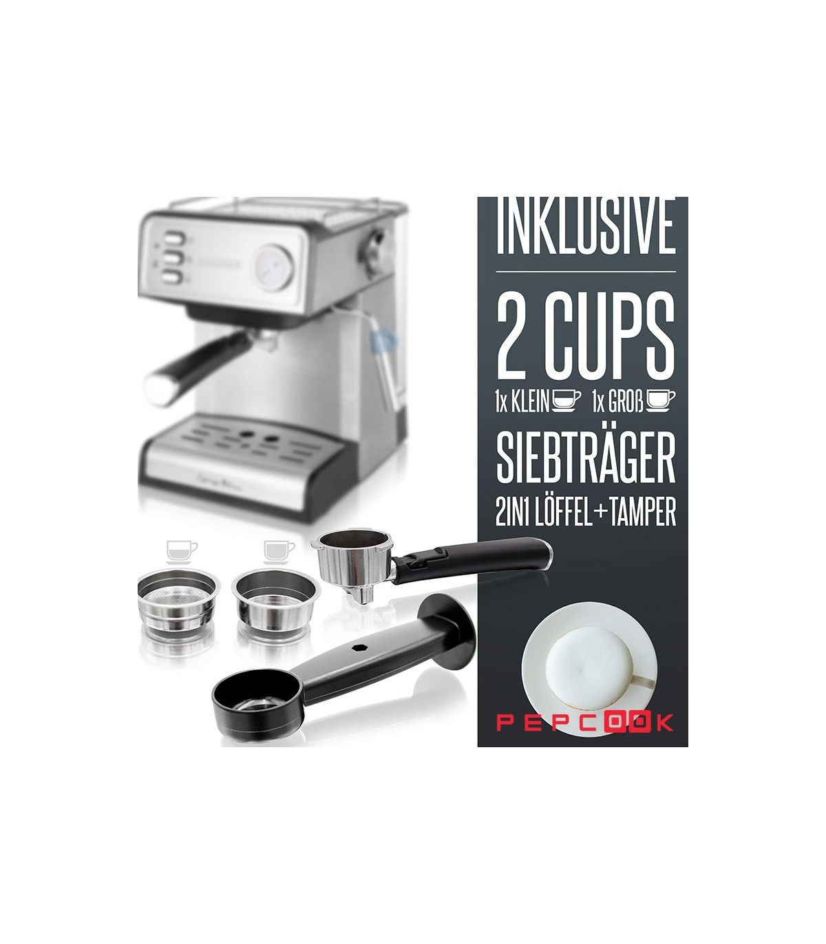 اسپرسو ساز 3 کاره ۲۰ بار Heinrich's مدل HES 8689