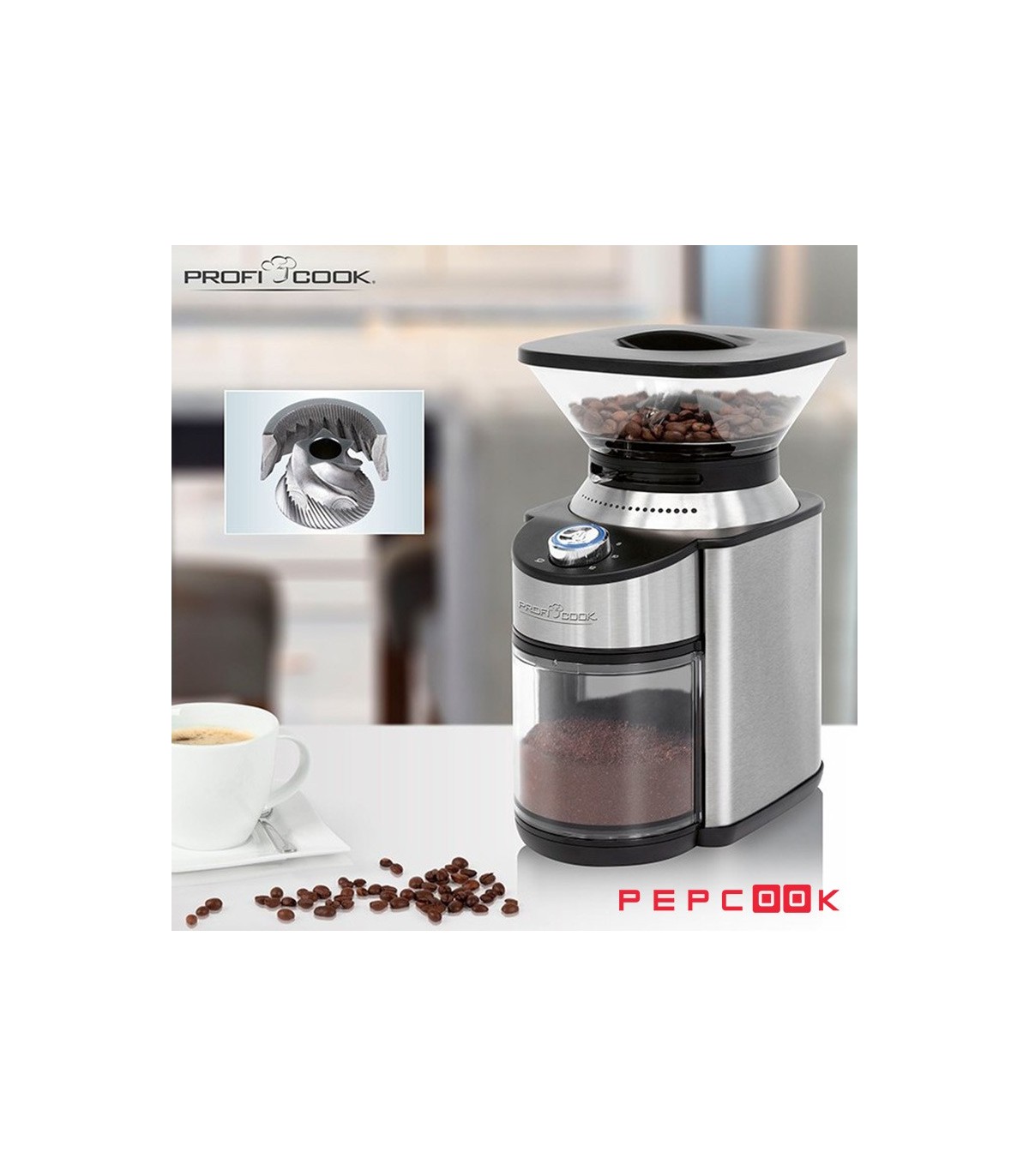 آسیاب قهوه اتوماتیک پروفی کوک مدل PC-EKM 1205