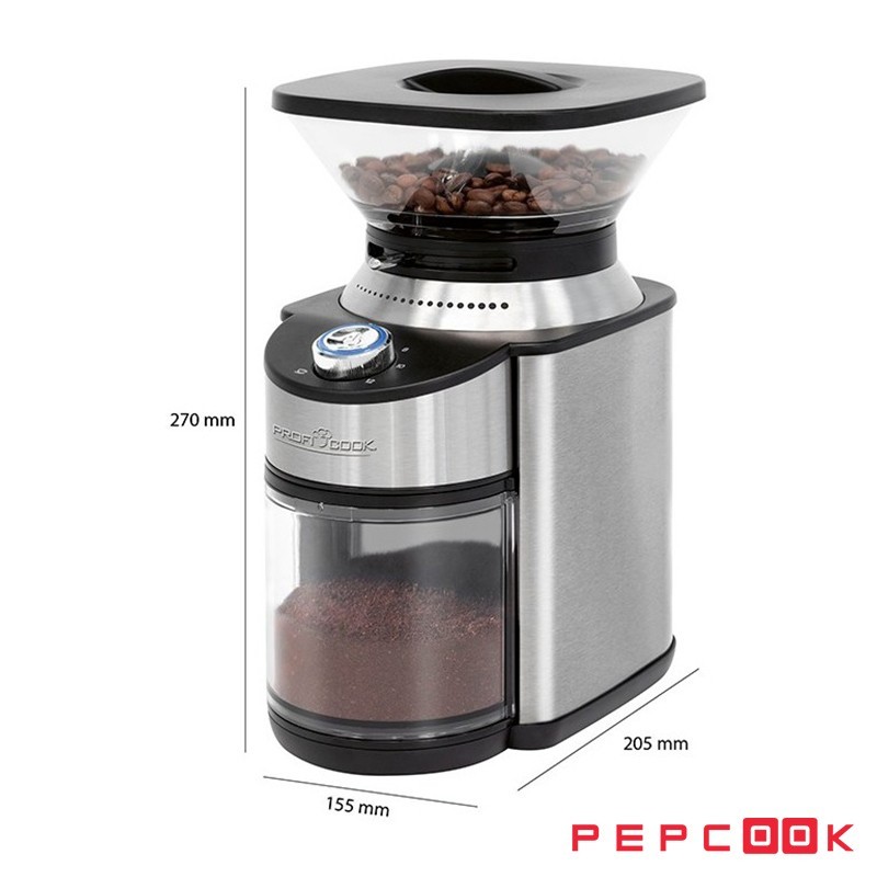 آسیاب قهوه حرفه ای اتوماتیک پروفی کوک مدل PC-EKM 1205