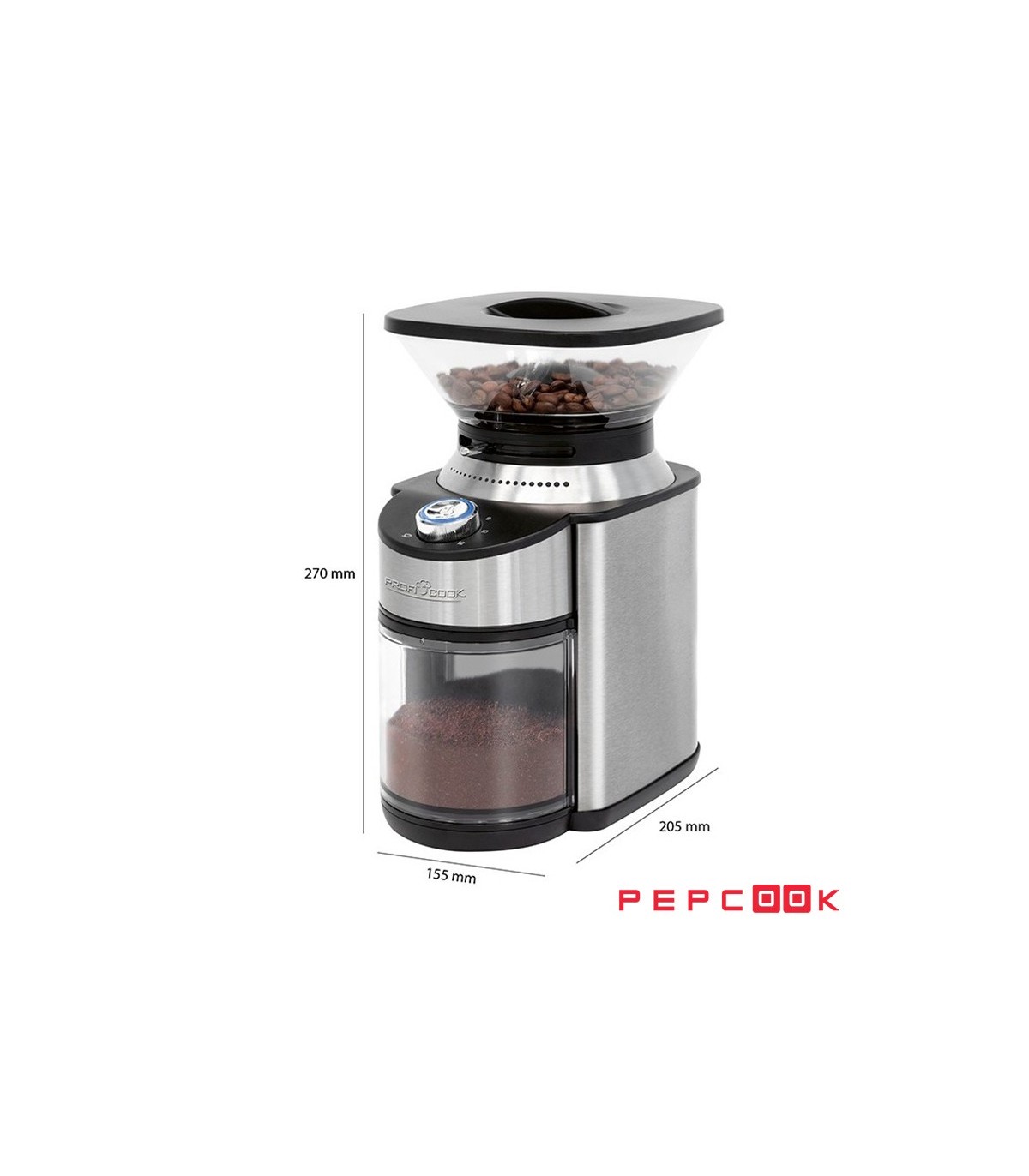 آسیاب قهوه حرفه ای اتوماتیک پروفی کوک مدل PC-EKM 1205