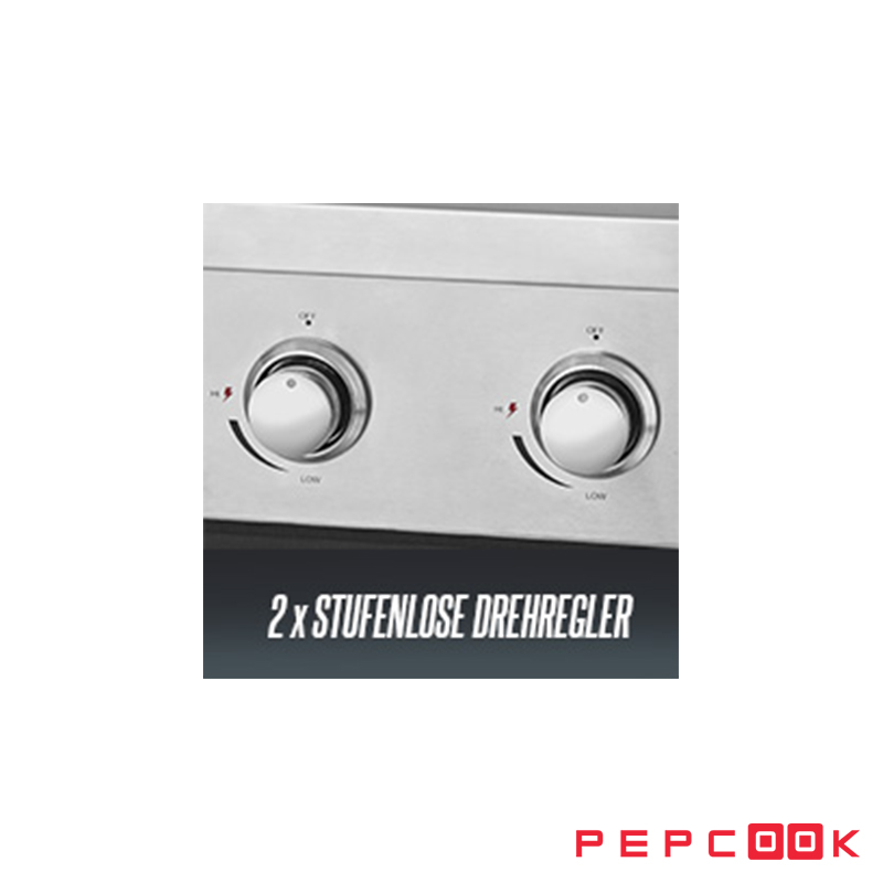 باربیکیو هاینریش 8521 مجهز به دو ولوم تنظیم دما