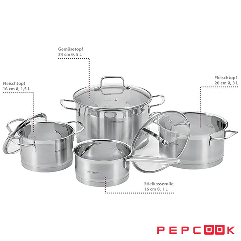 ظرفیت و ابعاد سرویس قابلمه 1224 پروفی کوک