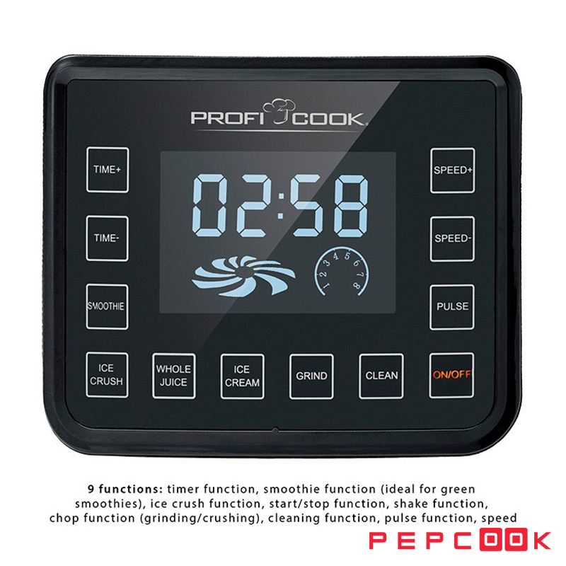 مخلوط کن 8 سرعته پروفی کوک PC-UM1127 مجهز به صفحه نمایش لمسی
